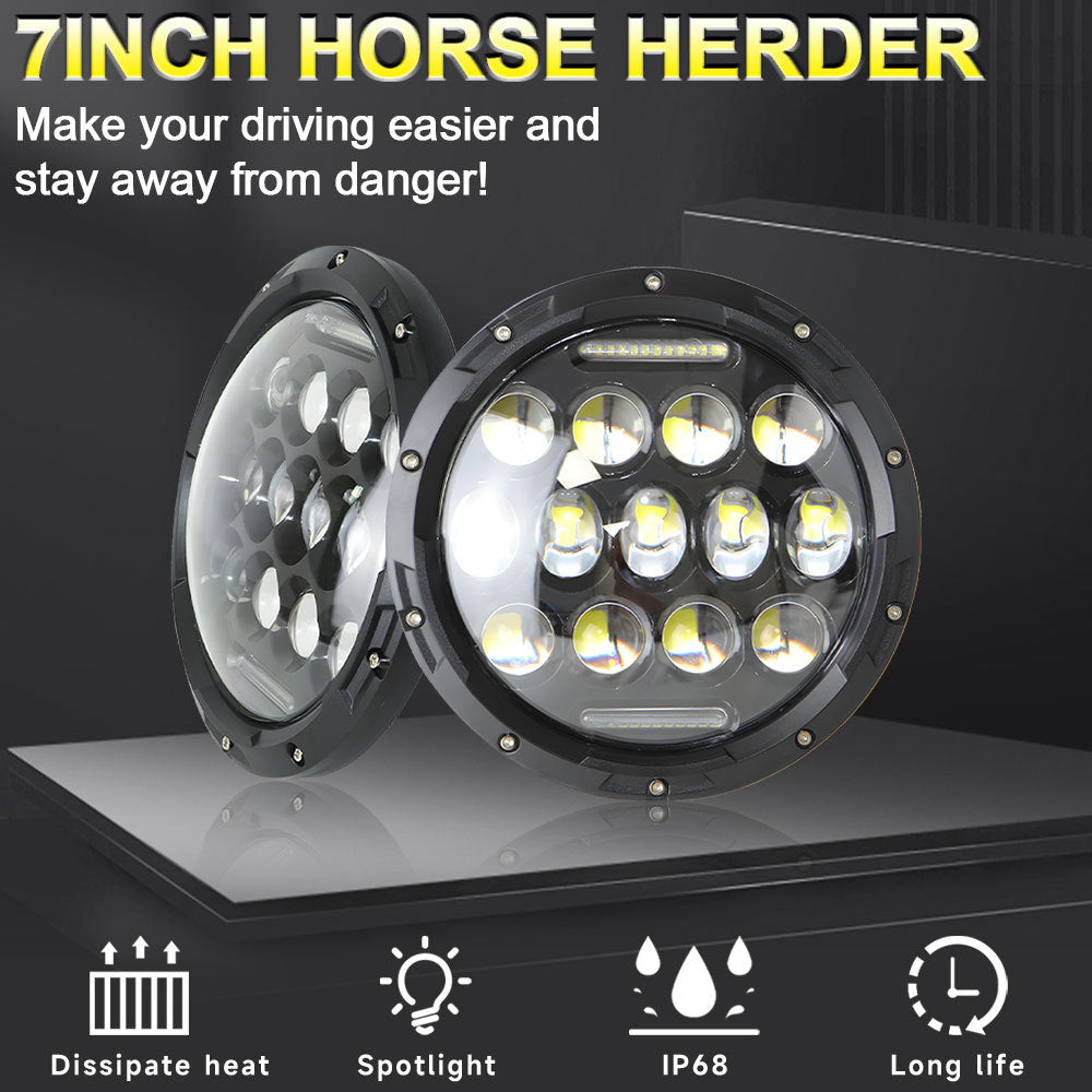 Suitable for Wrangler headlights, 7-inch 13 bead spotlights, and automotive LED headlight modification accessories