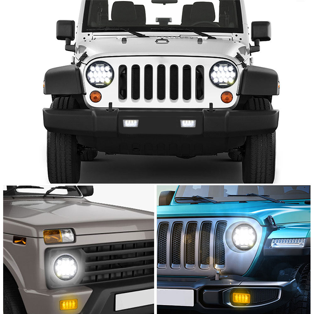 Suitable for Wrangler headlights, 7-inch 13 bead spotlights, and automotive LED headlight modification accessories