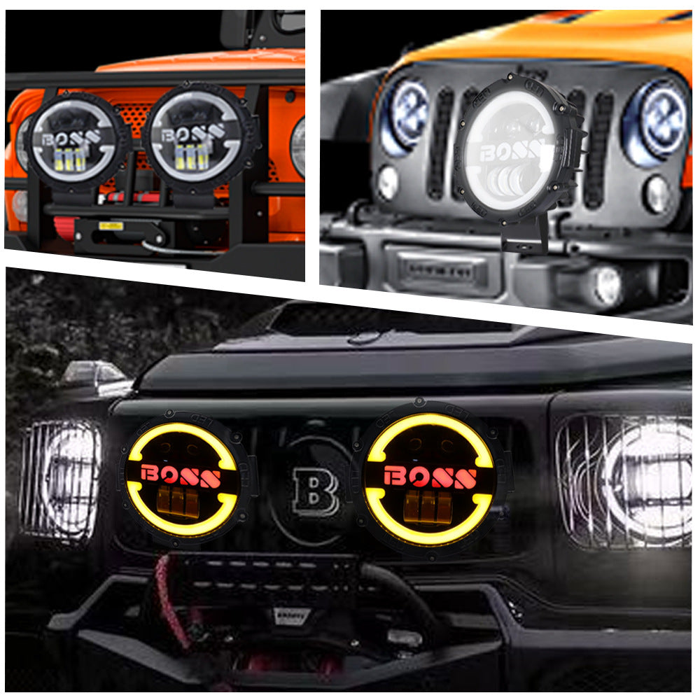 7-inch Wrangler LED headlights, modified headlights, Wrangler BOSS high and low beam headlights