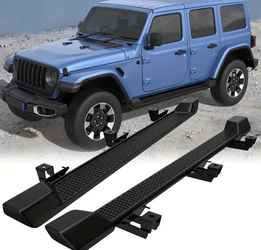 Running Boards Fit For Jeep Wrangler JL 2 Door and 4 Door 2018-2024 Plastic Side Step Rock Sliders Nerf Bar