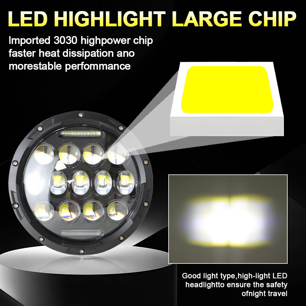 Suitable for Wrangler headlights, 7-inch 13 bead spotlights, and automotive LED headlight modification accessories