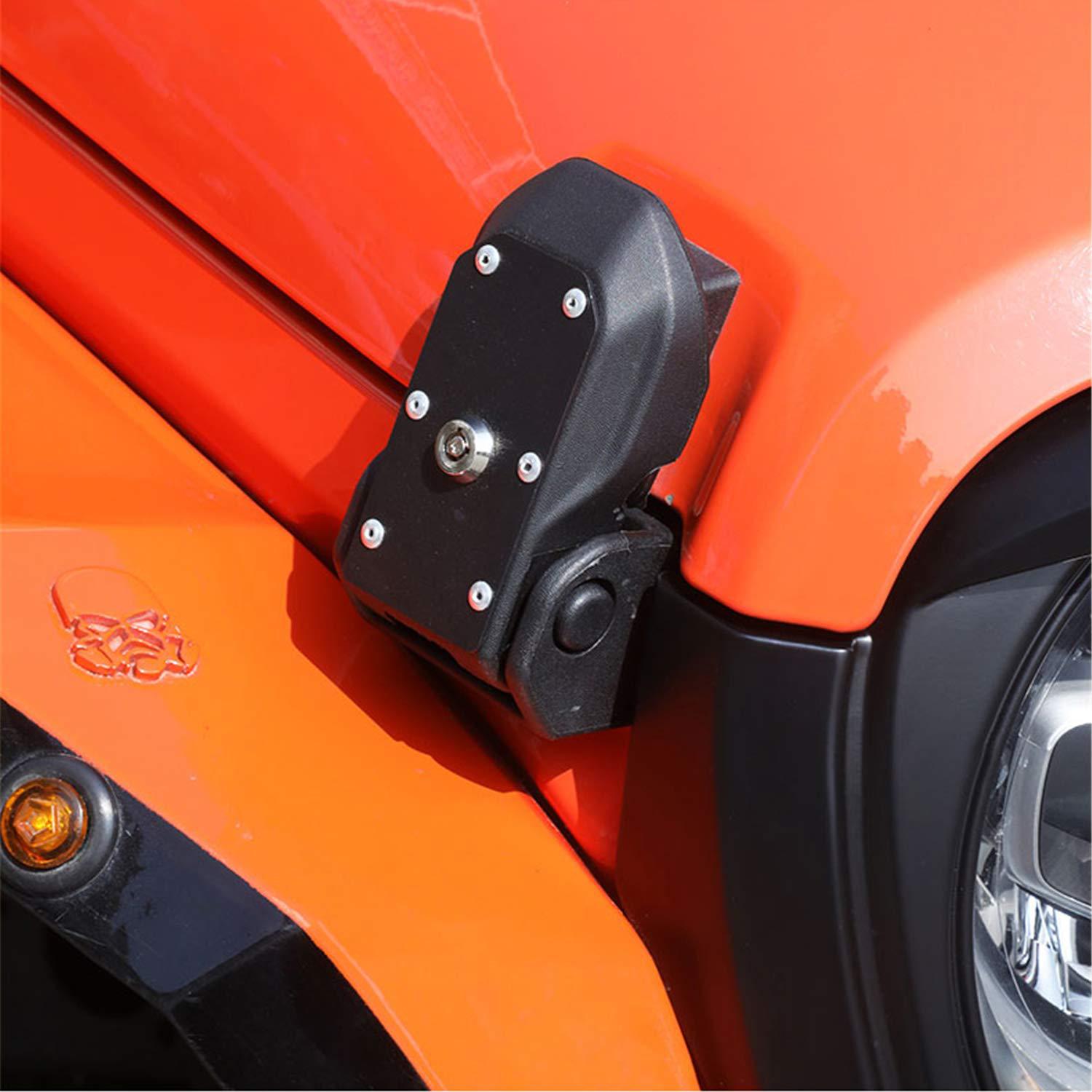 Hood Locks for Jeep Wrangler - Keyed Lock Anti-Theft Security Latch for Engine Hood Protection