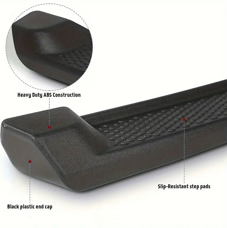 Running Boards Fit For Jeep Wrangler JL 2 Door and 4 Door 2018-2024 Plastic Side Step Rock Sliders Nerf Bar