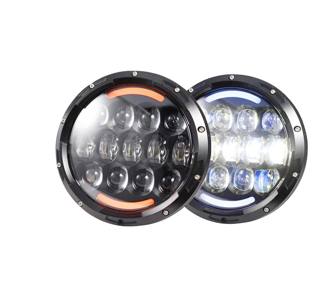 Suitable for Jeep Wrangler JK JL JT, 7-inch ultra bright spotlight off-road front headlight, modified with LED seven inch headlights