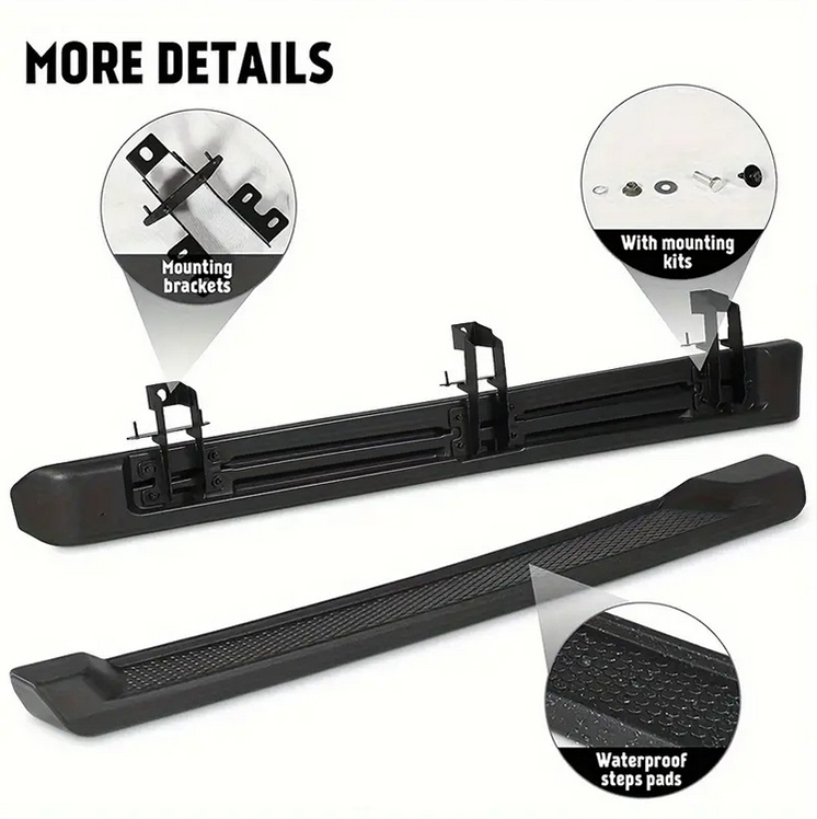Running Boards Fit For Jeep Wrangler JL 2 Door and 4 Door 2018-2024 Plastic Side Step Rock Sliders Nerf Bar