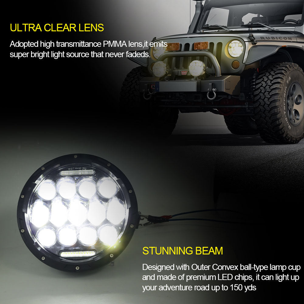 Suitable for Wrangler headlights, 7-inch 13 bead spotlights, and automotive LED headlight modification accessories