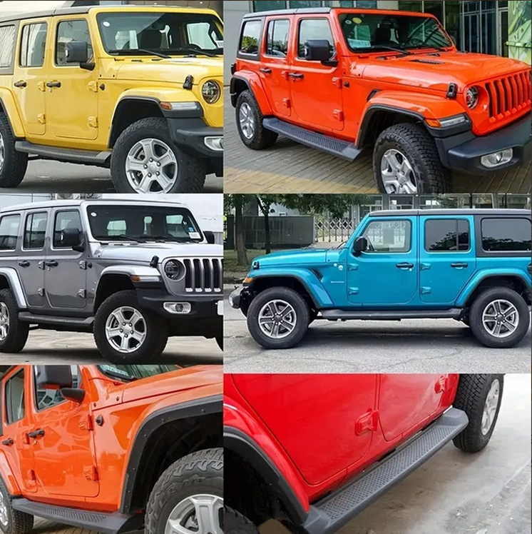 Running Boards Fit For Jeep Wrangler JL 2 Door and 4 Door 2018-2024 Plastic Side Step Rock Sliders Nerf Bar