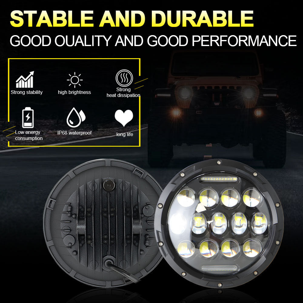 Suitable for Wrangler headlights, 7-inch 13 bead spotlights, and automotive LED headlight modification accessories