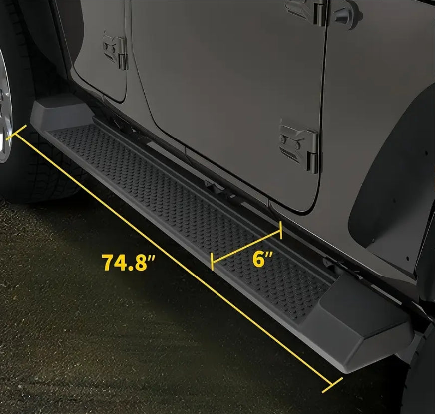 Running Boards Fit For Jeep Wrangler JL 2 Door and 4 Door 2018-2024 Plastic Side Step Rock Sliders Nerf Bar