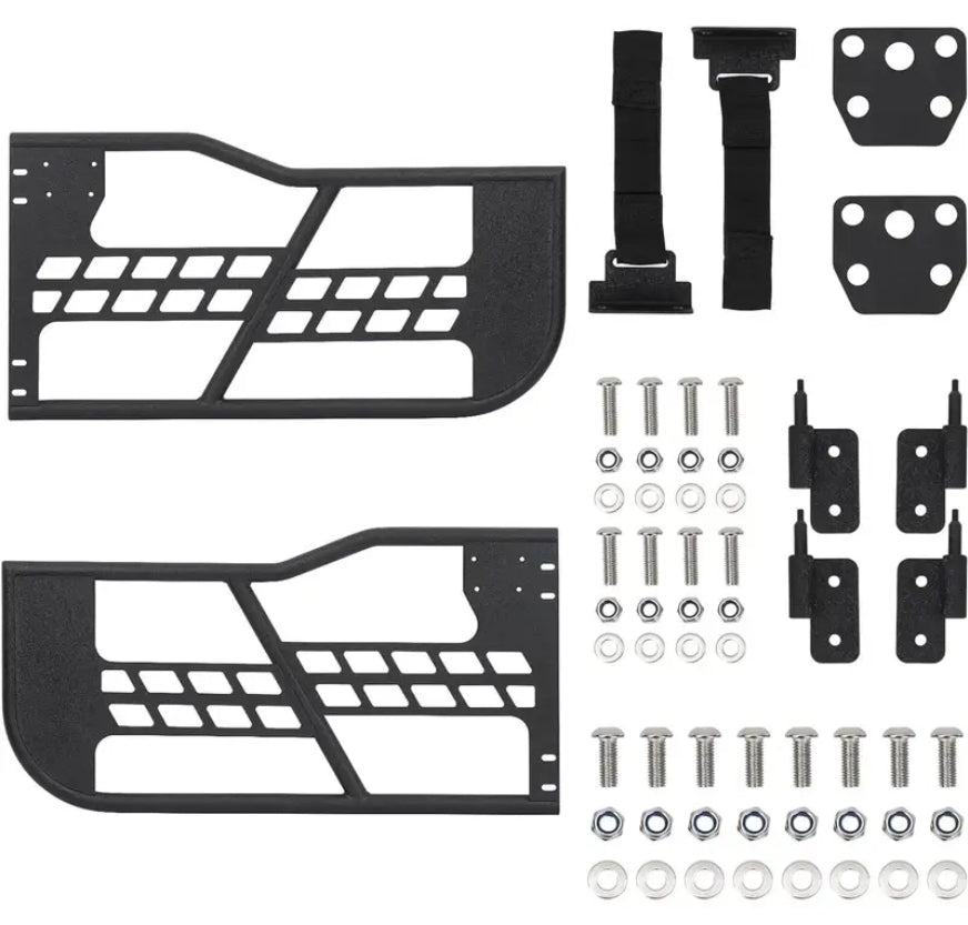 Off-Road Safari Tubular Doors Compatible with 2018-2025 for JL 2 Door and 4 Door - Set of 2 and 4 Fat Tube Half Doors for Adventure