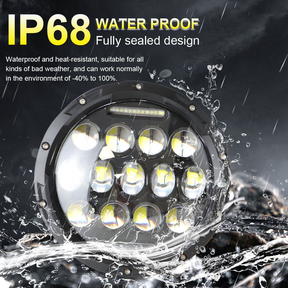 Suitable for Wrangler headlights, 7-inch 13 bead spotlights, and automotive LED headlight modification accessories
