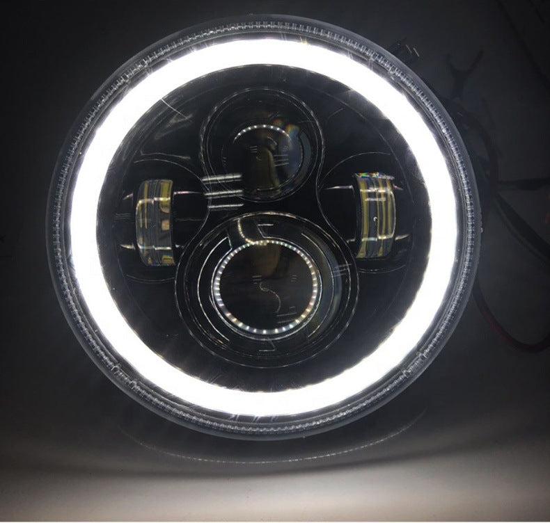 Suitable for Wrangler headlights, 7-inch full circle angel eye aperture spotlights, modified car LED headlights