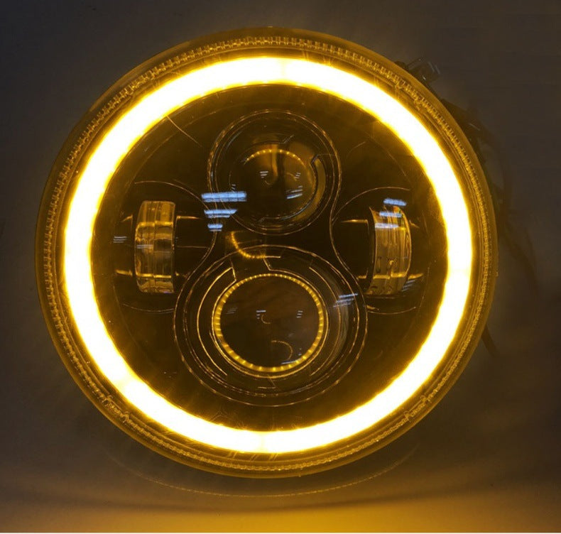 Suitable for Wrangler headlights, 7-inch full circle angel eye aperture spotlights, modified car LED headlights