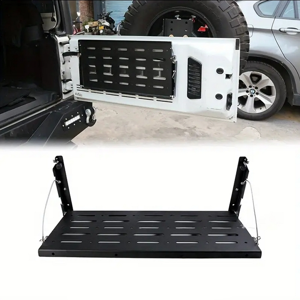 Tailgate Table And Storage Rack for Modified for JEEP for Wrangler, Suitable for Models from 2007 to 2017.